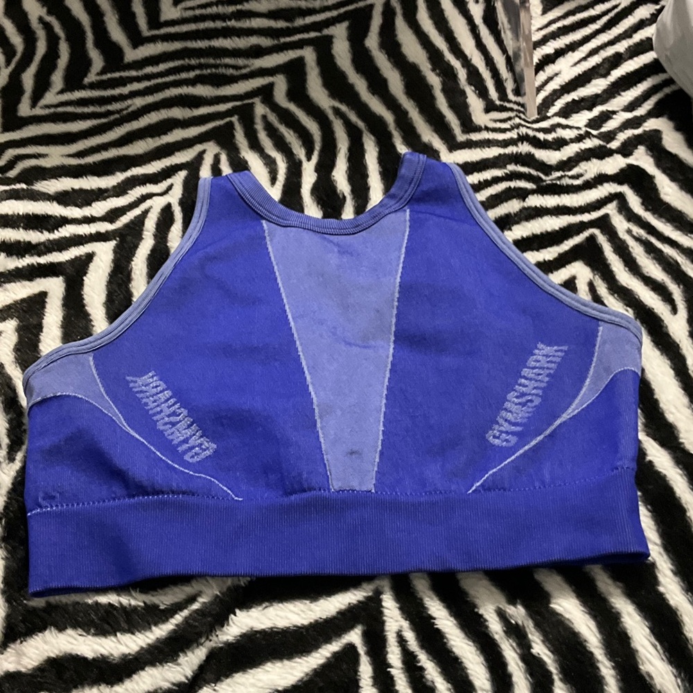 Gymshark Royal Blue Seamless High-Neck Sports Bra